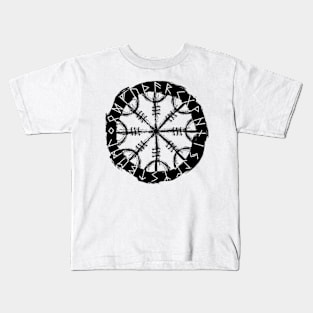 Helm of Awe with Runic Circle Kids T-Shirt